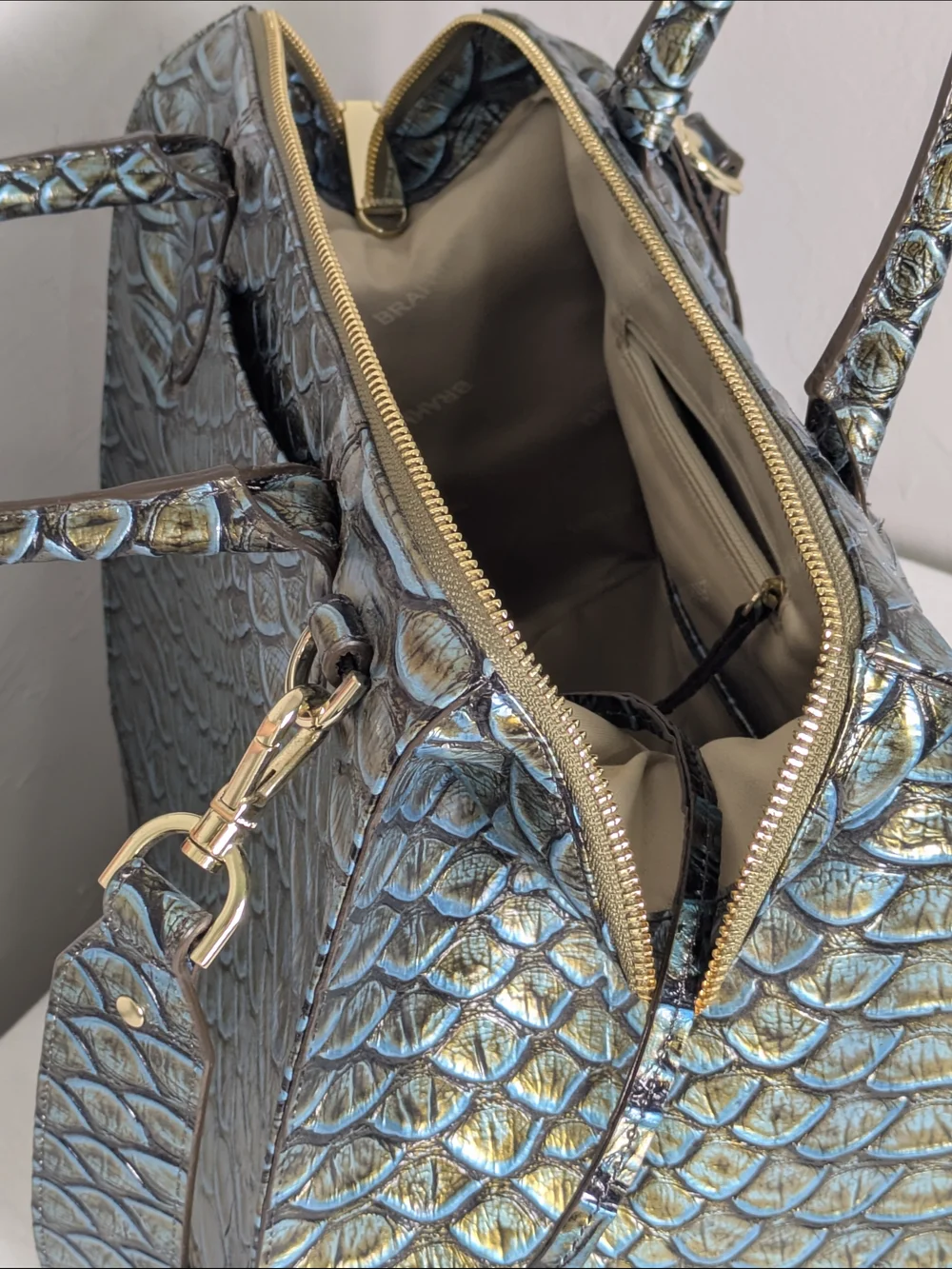Brahmin Large Duxbury Satchel Rare Bird of Paradise Satchel Genuine Authentic